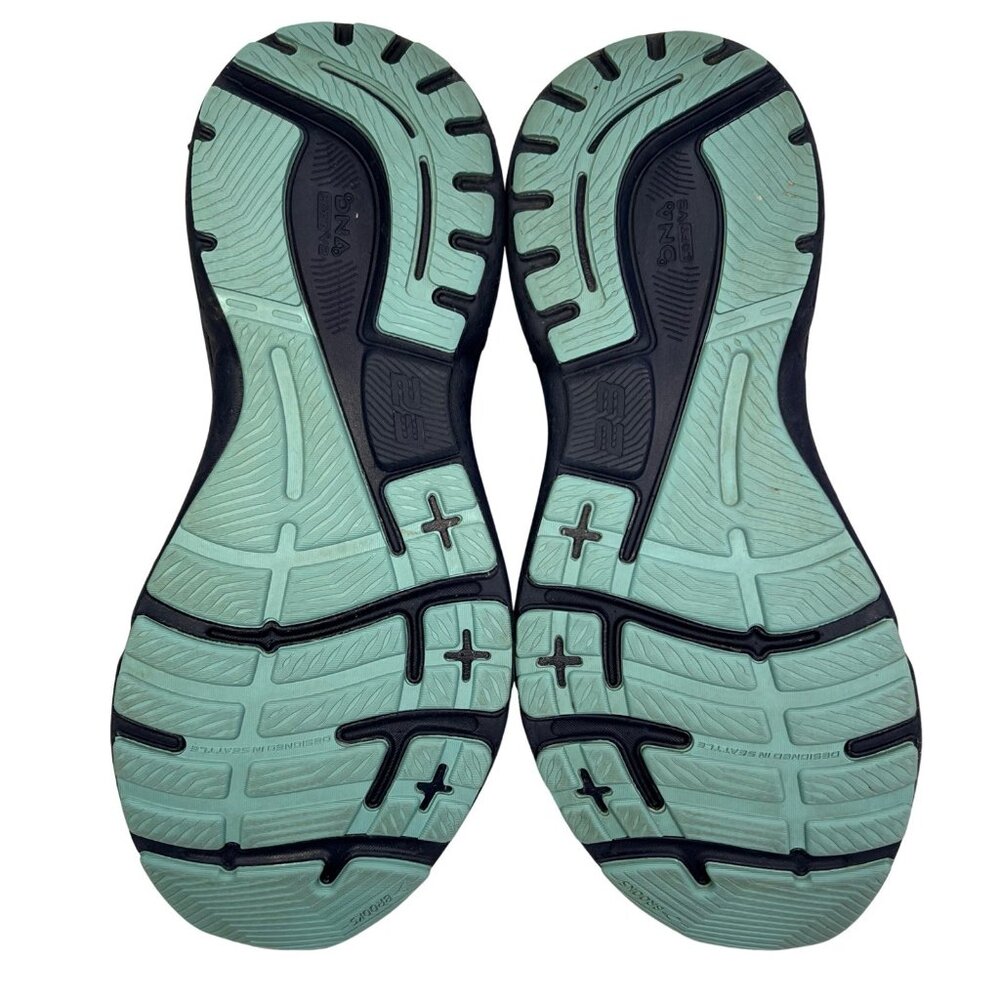 Brooks Womens Adrenaline GTS 23 Blue Mint Green Running Shoes Sneakers 10 D WIDE - Picture 7 of 9